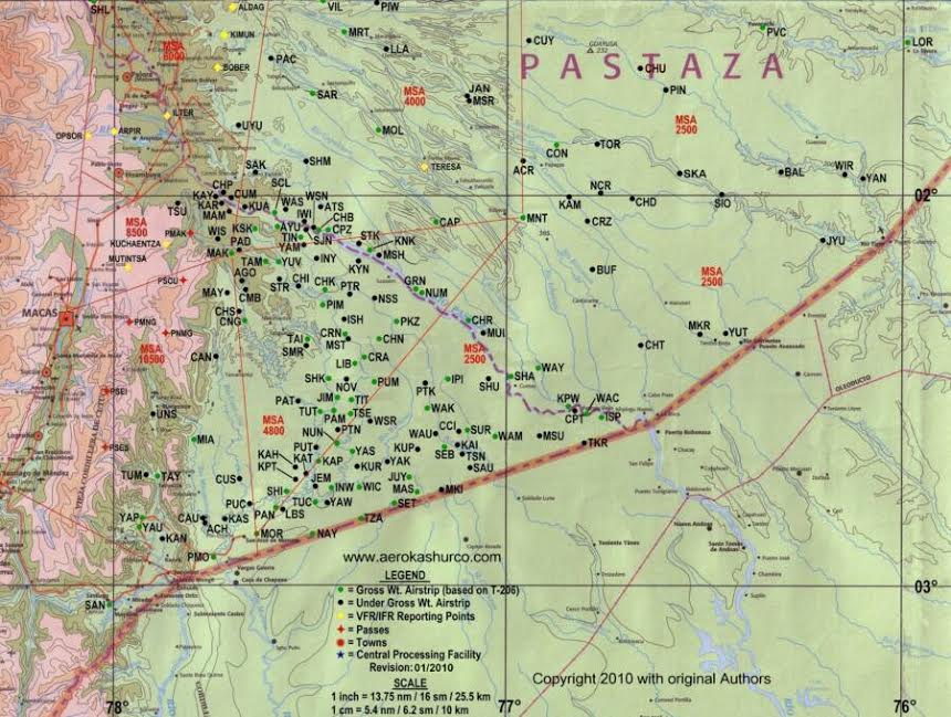 mapa de pistas